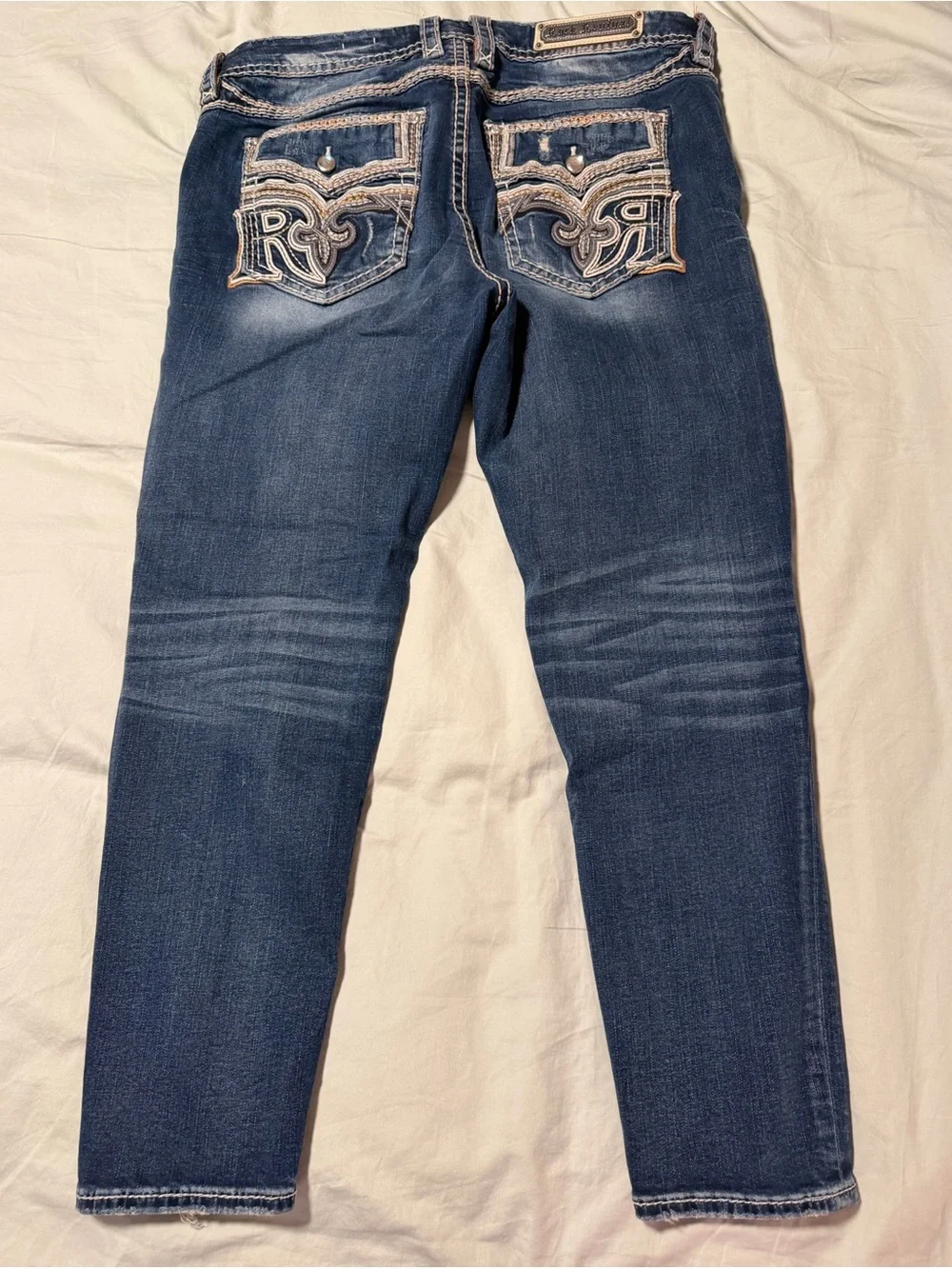 Rock Revival Purple Easy Ankle Skinny Stretch Jean EUC SZ 36 - Picture 4 of 15